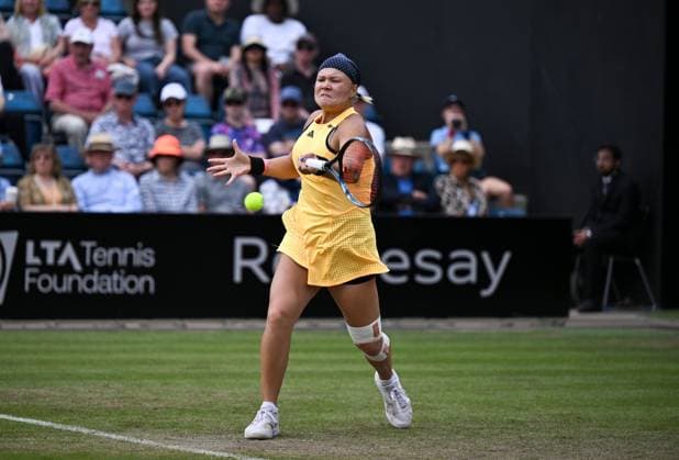 Diana Shnaider in action during her second round match Rothesay Classic Birmingham, Day 4, Tennis, Edgbaston Priory Club, Birmingham, UK - 20 June 2024  Copyright: xAnnaxGowthorpe Shutterstockx 14543327as