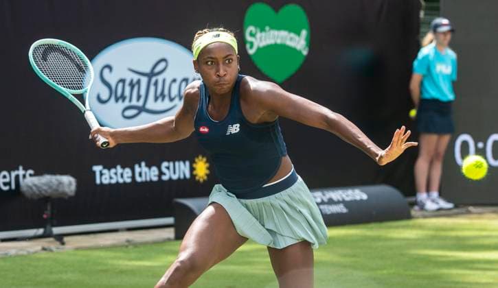20 06 2024, WTA 500, Tennis, Women, ecotrans Ladies Open 2024, Berlin, Singles, Round of 16, Coco Gauff USA Ekaterina Alexandrova Russia Coco Gauff USA Berlin Steffi Graf Stadion Berlin Germany