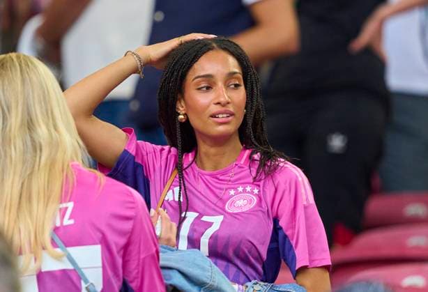 Aaliyah Mohamed, girlfriend of Florian Wirtz, Nr. 17 DFB in the group stage match GERMANY - HUNGARY 2-0 of the UEFA European Championships 2024 on Jun 19, 2024 in Stuttgart, Germany.