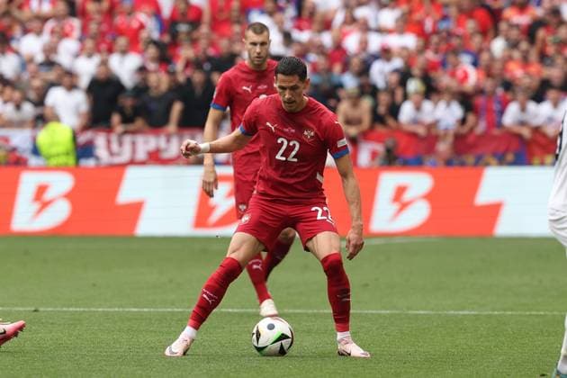 Sasa Lukic 22 Serbia , Slovenia vs Serbia Football, UEFA Euro 2024, Group stage, Matchday 2, 20 06 2024 Munich Bavaria Germany Copyright: xkolbert-press ChristianxKolbertx
