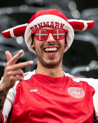 UEFA EURO 2024 Denmark England 20 06 2024 Fan of Denmark UEFA EURO 2024 Denmark England Frankfurt Arena, Frankfurt am Main 20 06 2024 Copyright: xBEAUTIFULxSPORTS Buriakovx