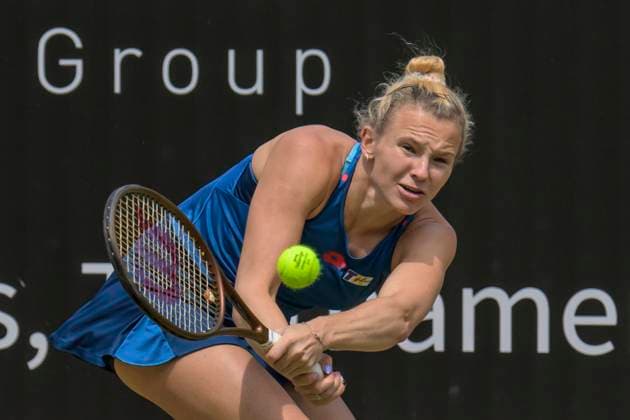 GER, Berlin, ecotrans Ladies Open 2024, WTA 500, at Steffi Graf Stadium Berlin, LTTC Rot Weiss e V , In this match Katerina Siniakova CZE vs Qinwen Zheng CHN will meet In the picture Katerina Siniakova 20 06 2024, Credit HMB Media Uwe Koch Alamy Live News Copyright: HMBxMedia UwexKoch