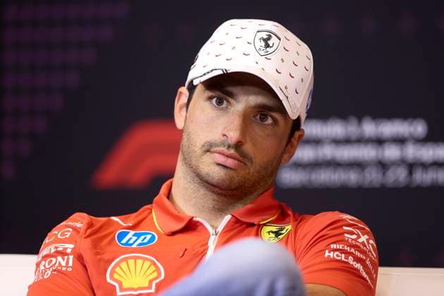 F1 Grand Prix of Spain - Previews Carlos Sainz of Spain and Scuderia Ferrari attends the press conference, PK, Pressekonferenz during the press conference during previews ahead of the F1 Grand Prix of Spain at Circuit de Barcelona-Catalunya on June 20, 2024, in Barcelona, Spain. Barcelona Circuit de Barcelona-Catalunya Catalunya Spain RL_GPF1ESP24_00099 Copyright: xRicardoxLarreinax