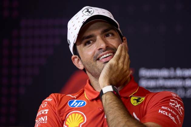 F1 Grand Prix of Spain - Previews Carlos Sainz of Spain and Scuderia Ferrari attends the press conference, PK, Pressekonferenz during the press conference during previews ahead of the F1 Grand Prix of Spain at Circuit de Barcelona-Catalunya on June 20, 2024, in Barcelona, Spain. Barcelona Circuit de Barcelona-Catalunya Catalunya Spain RL_GPF1ESP24_00106 Copyright: xRicardoxLarreinax