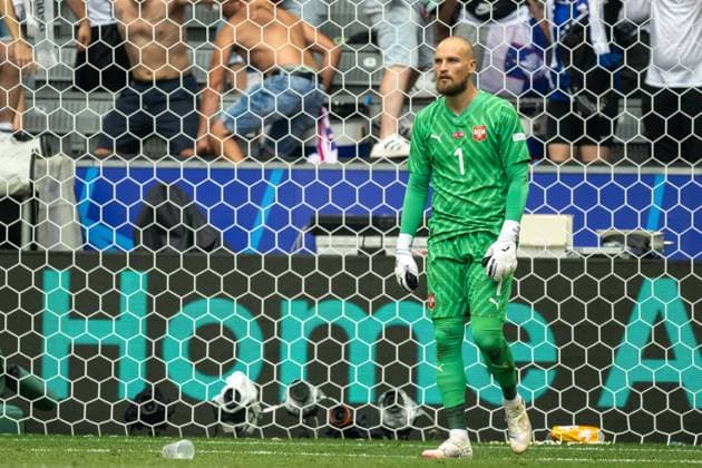 Predrag Rajkovic Serbia, 01 after goal for 1 0 by Zan Karnicnik Slovenia, 02 , GER, Slovenia SVN vs Serbia SRB , European Football Championship, UEFA EURO 2024, Group E, Matchday 2, 20 06 2024, GER, Slovenia SVN vs Serbia SRB , European Football Championship, UEFA EURO 2024, Group E, Matchday 2, 20 06 2024 Munich Copyright: xEibner-Pressefoto SaschaxWaltherx EP_SWA