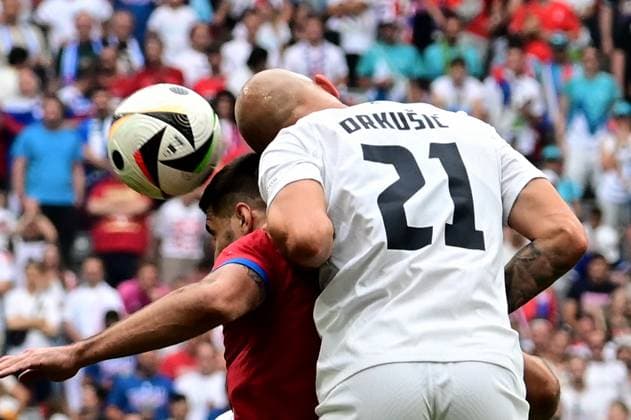 Munich, Germany, June 20st 2024: Vanja Drkusic of Slovenia in action during the UEFA EURO, EM, Europameisterschaft,Fussball 2024 football match between Slovenia and Serbia at Munich Football Arena, Munich, Germany. (Igor Kupljenik SPP) Copyright: xIgorxKupljenikx xSPPx spp-en-IgKuSp-IKO_0904