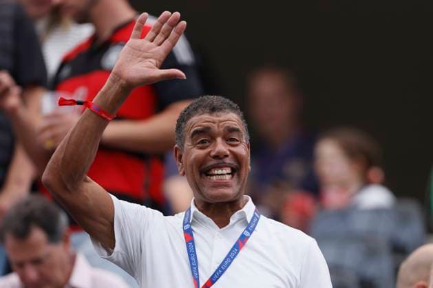 Denmark v England: Group C - UEFA EURO, EM, Europameisterschaft,Fussball 2024 Chris Kamara in the stand before the UEFA EURO 2024 group stage match between Denmark and England at Frankfurt Arena on June 20, 2024 in Frankfurt am Main, Germany. Frankfurt am Main Frankfurt Arena Germany Germany Copyright: xRichardxSellers Sportsphoto APLx 14041707