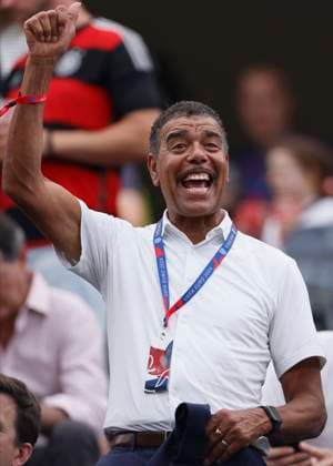 Denmark v England: Group C - UEFA EURO, EM, Europameisterschaft,Fussball 2024 Chris Kamara in the stand before the UEFA EURO 2024 group stage match between Denmark and England at Frankfurt Arena on June 20, 2024 in Frankfurt am Main, Germany. Frankfurt am Main Frankfurt Arena Germany Germany Copyright: xRichardxSellers Sportsphoto APLx 14041708