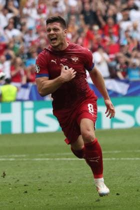 SLOVENIA vs SERBIA LUKA JOVIC, Serbian football player, at the match against Slovenia at Munich arena, Munich 20.06.2024. MN Press FOOTBALL, UEFA, SERBIA, SLOVENIA Munich Munich arena Germany Copyright: xMarkoxMetlasx xMNxPressx