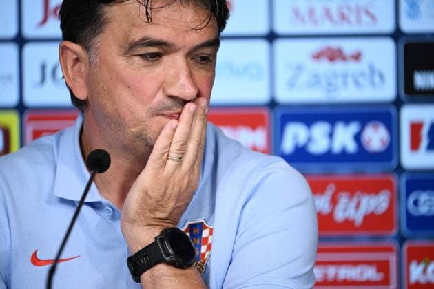EURO 2024, Nationalteam Kroatien, Pressekonferenz Neuruppin, Germany, 200624. Volksparkstadion. The press conference, PK, Pressekonferenz of coach Zlatko Dalic after yesterday s match with Albania. In the photo: Zlatko Dalic. Photo: Ante Cizmic CROPIX Croatia Copyright: xxAntexCizmicx dalic_izjava10-200624