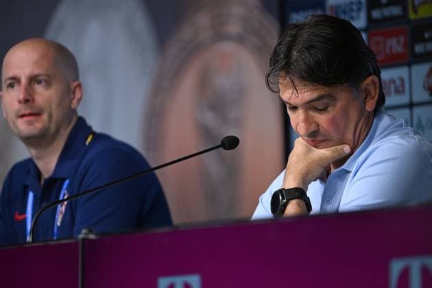 EURO 2024, Nationalteam Kroatien, Pressekonferenz Neuruppin, Germany, 200624. Volksparkstadion. The press conference, PK, Pressekonferenz of coach Zlatko Dalic after yesterday s match with Albania. In the photo: Zlatko Dalic. Photo: Ante Cizmic CROPIX Croatia Copyright: xxAntexCizmicx dalic_izjava16-200624