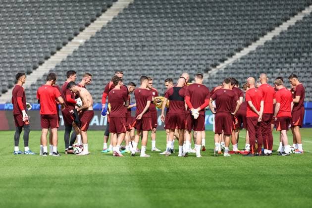 SOCCER - UEFA EURO, EM, Europameisterschaft,Fussball 2024 BERLIN,GERMANY,20.JUN.24 - UEFA EURO 2024, group stage, Austria vs Poland, preview, training Team POL. Image shows the team of POL.  GEPAxpictures xArminxRauthner