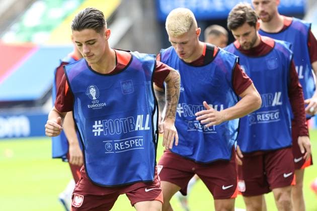 SOCCER - UEFA EURO, EM, Europameisterschaft,Fussball 2024 BERLIN,GERMANY,20.JUN.24 - UEFA EURO 2024, group stage, Austria vs Poland, preview, training Team POL. Image shows Kacper Urbanski (POL).  GEPAxpictures xArminxRauthner