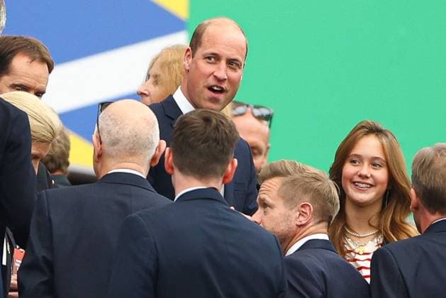 Prince William in the stands Denmark v England, UEFA European Championship, EM, Europameisterschaft 2024, Group C, Football, Frankfurt Arena, Frankfurt, Germany, 20 Jun 2024 EDITORIAL USE ONLY No use with unauthorised audio, video, data, fixture lists, club league logos or live services. Online in-match use limited to 120 images, no video emulation. No use in betting, games or single club league player publications. Copyright: xKieranxMcManus Shutterstockx 14543690al