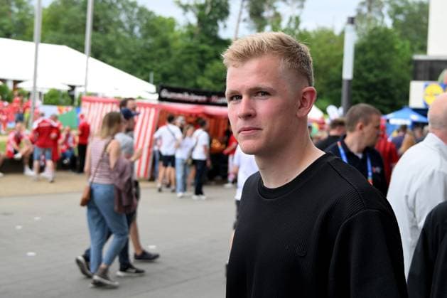 20 06 2024, xsltx, European Football Championship 2024, Denmark England emspor, v l Jonathan Burkardt FSV Mainz 05 DFL DFB REGULATIONS PROHIBIT ANY USE OF PHOTOGRAPHS as IMAGE SEQUENCES and or QUASI VIDEO Frankfurt am Main