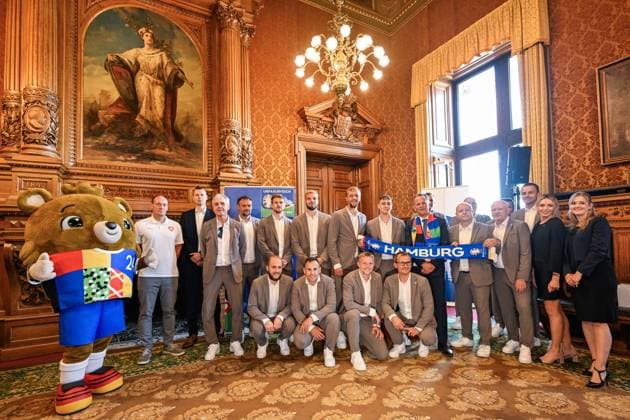 EURO 2024, Czech Republic national team, reception at Hamburg City Hall