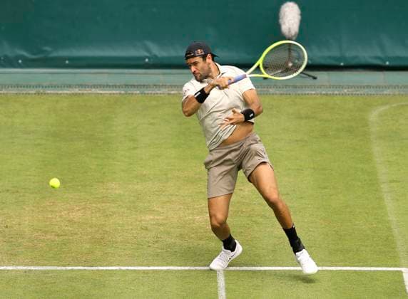 photo Matteo BERRETTINI ITA in the round of 16 against the American GIRON Tennis Tournament Terra Wortmann Cup at Gerry Weber Sportpark OWL Arena in Halle Westfalen Thu 20 06 2024