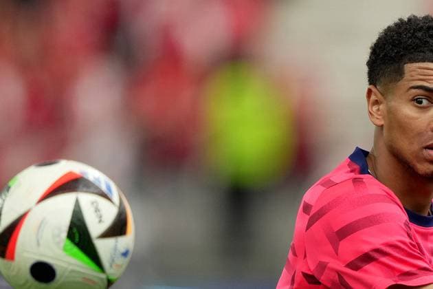 England s Jude Bellingham during the Euro 2024 soccer match between Denmark and England at the Frankfurt Arena , Frankfurt , Germany - Thursday 20 June 2024. - Soccer .  Copyright: xSpada LaPressex