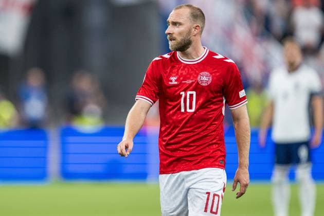 240620 Christian Eriksen of Denmark during the UEFA Euro 2024 Football Championship match between Denmark and England on June 20, 2024 in Frankfurt Photo Mathias Bergeld BILDBYRAN code MB MB0939 fotboll football soccer fotballs em europamästerskap em uefa euro uefa european football championship euro 2024 danmark denmark england bbeng  Copyright: MATHIASxBERGELD BB240620MB041