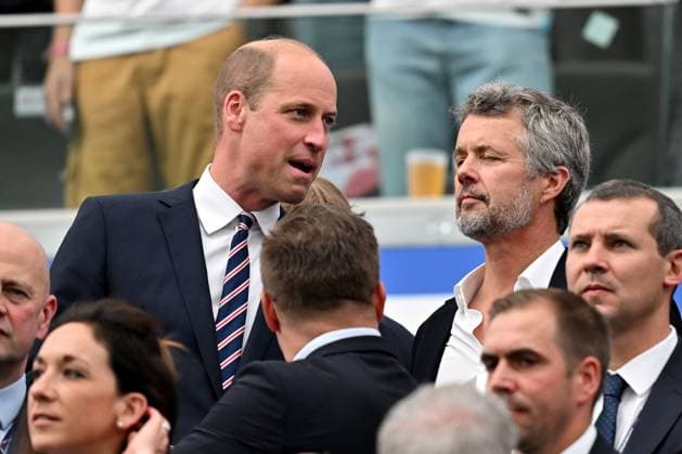 20 06 2024, xsltx, European Football Championship 2024, Denmark England emspor, v l Prince William of Wales heir to the throne of Denmark King Frederik X DFL DFB REGULATIONS PROHIBIT ANY USE OF PHOTOGRAPHS as IMAGE SEQUENCES and or QUASI VIDEO Frankfurt am Main