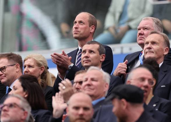 Frankfurt, Germany, 20th June 2024. The Prince of Wales turns up to watch the match during the UEFA European Championships match at Commerzbank-Arena, Frankfurt. Picture credit should read: David Klein Sportimage EDITORIAL USE ONLY. No use with unauthorised audio, video, data, fixture lists, club league logos or live services. Online in-match use limited to 120 images, no video emulation. No use in betting, games or single club league player publications. SPI-3200-0045