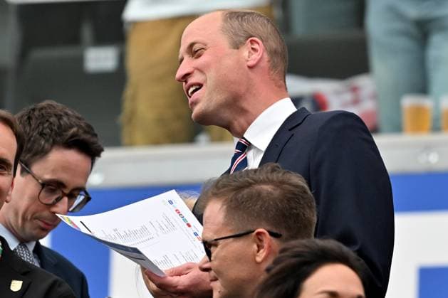 20 06 2024, xsltx, European Football Championship 2024, Denmark England emspor, v l Prince William of Wales heir apparent DFL DFB REGULATIONS PROHIBIT ANY USE OF PHOTOGRAPHS as IMAGE SEQUENCES and or QUASI VIDEO Frankfurt am Main