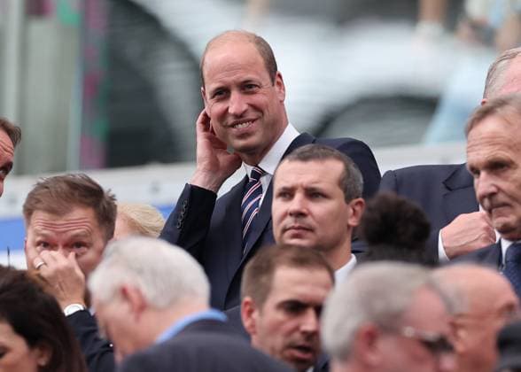 Frankfurt, Germany, 20th June 2024. The Prince of Wales turns up to watch the match during the UEFA European Championships match at Commerzbank-Arena, Frankfurt. Picture credit should read: David Klein Sportimage EDITORIAL USE ONLY. No use with unauthorised audio, video, data, fixture lists, club league logos or live services. Online in-match use limited to 120 images, no video emulation. No use in betting, games or single club league player publications. SPI-3200-0047