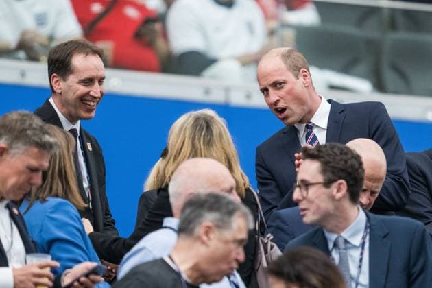 240620 Prince William in the stands ahead of the UEFA Euro 2024 Football Championship match between Denmark and England on June 20, 2024 in Frankfurt Photo Mathias Bergeld BILDBYRAN kod MB MB0939 fotboll football soccer fotballs em europamästerskap em uefa euro uefa european football championship euro 2024 danmark denmark england bbeng  Copyright: MATHIASxBERGELD BB240620MB048