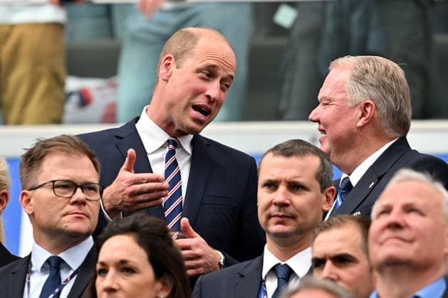 20 06 2024, xsltx, European Football Championship 2024, Denmark England emspor, v l Prince William of Wales heir apparent DFL DFB REGULATIONS PROHIBIT ANY USE OF PHOTOGRAPHS as IMAGE SEQUENCES and or QUASI VIDEO Frankfurt am Main