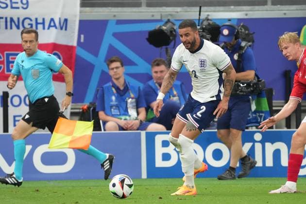 Kyle Walker England, 02 prevails Frankfurt 20 06 2024 England vs Denmark, EURO2024 M17, Group C, EM Arena Frankfurt