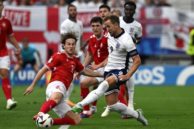 Db Francoforte (Germania) 20 06 2024 - Euro 2024 Danimarca-Inghilterra foto Daniele Buffai Image nella foto: gol Harry Kane 