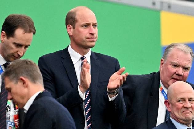 20 06 2024, xscotx, European Football Championship 2024, Denmark England, emspor, v l Prince William of Wales heir to the throne Frankfurt am Main