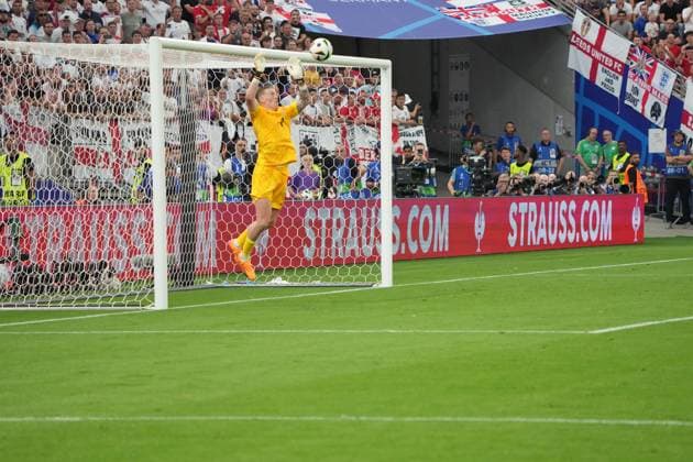 Parade Goalkeeper Goalie Jordan Pickford England, 01 Frankfurt 20 06 2024 England vs Denmark, EURO2024 M17, Group C, EM Arena Frankfurt
