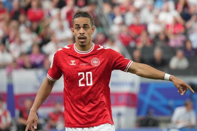 Yussuf Poulsen Denmark, Denmark, 20 Frankfurt 20 06 2024 England vs Denmark, EURO2024 M17, Group C, EM Arena Frankfurt