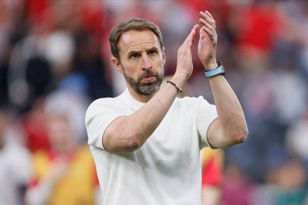 Denmark v England: Group C - UEFA EURO, EM, Europameisterschaft,Fussball 2024 Gareth Southgate, Manager of England applauds the fans after the UEFA EURO 2024 group stage match between Denmark and England at Frankfurt Arena on June 20, 2024 in Frankfurt am Main, Germany. Frankfurt am Main Frankfurt Arena Germany Germany Copyright: xRichardxSellers Sportsphoto APLx 14041761