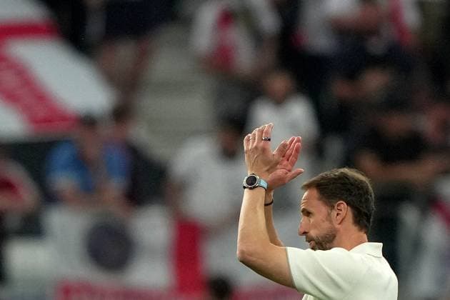 England s manager Gareth Southgate during the Euro 2024 soccer match between Denmark and England at the Frankfurt Arena , Frankfurt , Germany - Thursday 20 June 2024. - Soccer .  Copyright: xSpada LaPressex