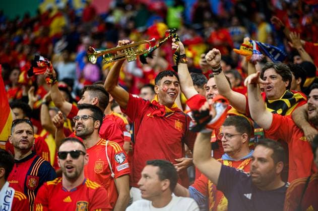 GELSENKIRCHEN, GERMANY - 20 JUNE, 2024: Fans. The football match of EURO 2024 Spain vs. Italy at Veltins Arena  Copyright: xVITALIIxKLIUIEVx