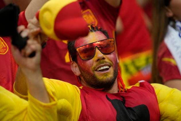 Spain v Italy: Group B - UEFA EURO, EM, Europameisterschaft,Fussball 2024 Spanish supporters prior the UEFA EURO 2024 group stage match between Spain and Italy at Arena AufSchalke on June 20, 2024 in Gelsenkirchen, Germany. Gelsenkirchen Germany  Copyright: xJosexBretonx originalFilename:breton-spainvit240620_np2J1.jpg
