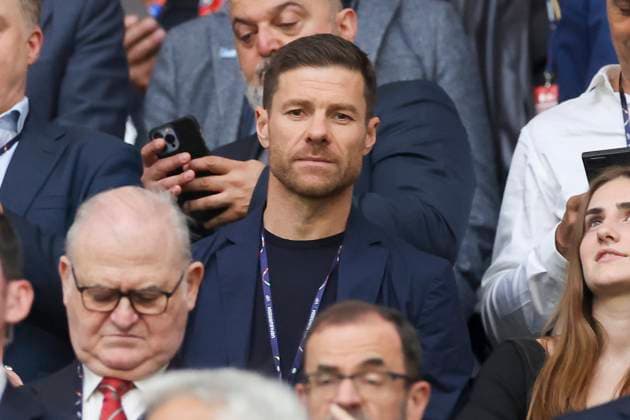 Xabi Alonso coach Bayer 04 Leverkusen stands on the tribune, UEFA EURO 2024 Group B, Spain vs Italy, Arena AufSchalke, 20 06 2024, Gelsenkirchen, Germany