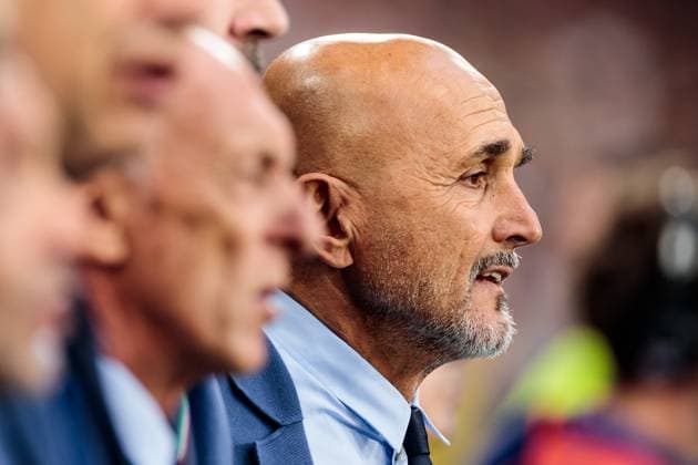 UEFA EURO 2024 Spain Italy 20 06 2024 Luciano Spalletti Head Coach, Coach Italy during the anthem UEFA EURO 2024 Spain Italy Stadion AufSchalke, Gelsenkirchen on 20 06 2024 Copyright: xBEAUTIFULxSPORTS Meuselx