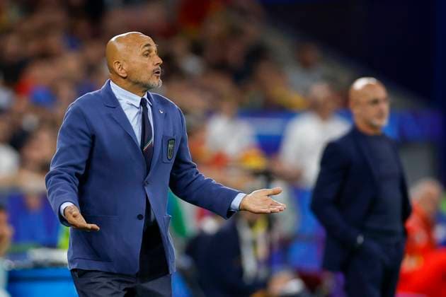 Italy s head coach Luciano Spalletti reacts during the UEFA EURO, EM, Europameisterschaft,Fussball 2024 group B soccer match between Spain and Italy, in Gelsenkirchen, Germany, 20 June 2024. UEFA EURO 2024 - Group B: Spain vs. Italy !ACHTUNG: NUR REDAKTIONELLE NUTZUNG!  Copyright: xAlbertoxEstevezx GRAF4253 20240620-55013930990_1