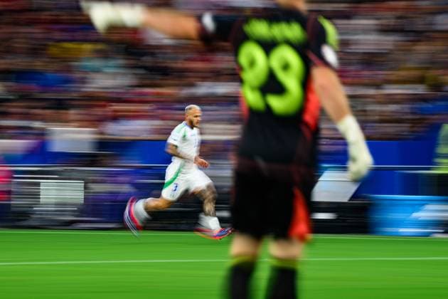 GELSENKIRCHEN, GERMANY - 20 JUNE, 2024: The football match of EURO 2024 Spain vs. Italy at Veltins Arena  Copyright: xVITALIIxKLIUIEVx