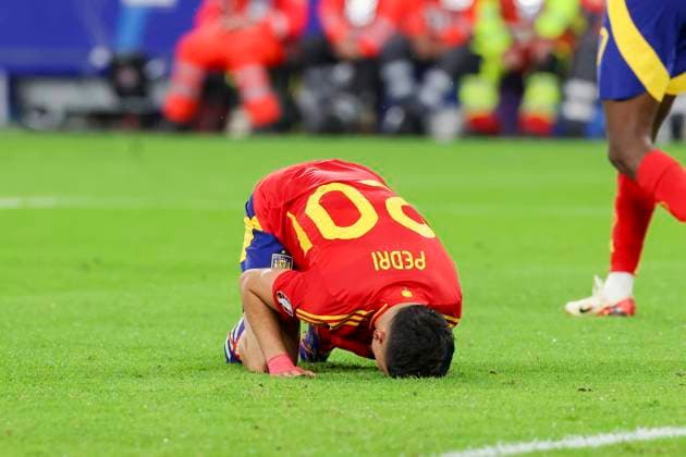 Pedri Spain looks disappointed, UEFA EURO 2024 Group B, Spain vs Italy, Arena AufSchalke, 20 06 2024, Gelsenkirchen, Germany