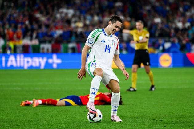 240620 Federico Chiesa of Italy during the UEFA Euro 2024 Football Championship match between Spain and Italy on June 20, 2024 in Gelsenkirchen Photo Jesper Zerman BILDBYRAN kod JZ JZ0544 fotboll football soccer fotballs em europamästerskap em uefa euro uefa european football championship euro 2024 spanien spain italy bbeng  Copyright: JESPERxZERMAN BB240620JZ108