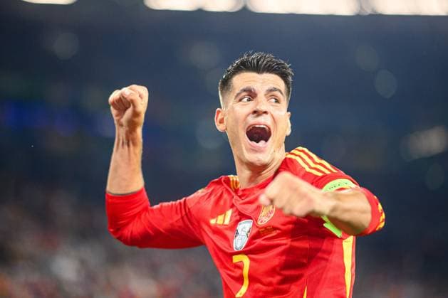 GELSENKIRCHEN, GERMANY - 20 JUNE, 2024: Alvaro Morata, The football match of EURO 2024 Spain vs. Italy at Veltins Arena  Copyright: xVITALIIxKLIUIEVx