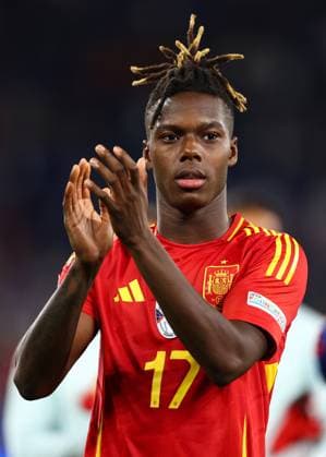 Spanien gegen Italien 20. Juni 2024, Gelsenkirchen UEFA EUROs Gruppe B Spanien gegen Italien Nico Williams von Spanien Foto Charlotte Wilson Abseits Gelsenkirchen Deutschland  Copyright: xCharlottexWilsonx xOffsidexOffside