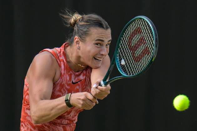 GER, Berlin, ecotrans Ladies Open 2024, WTA 500, at Steffi Graf Stadium Berlin, LTTC Rot Weiss e V , Aryna Sabalenka during her match against Daria Kasatkina, 20 06 2024, Copyright: HMBxMedia UwexKoch