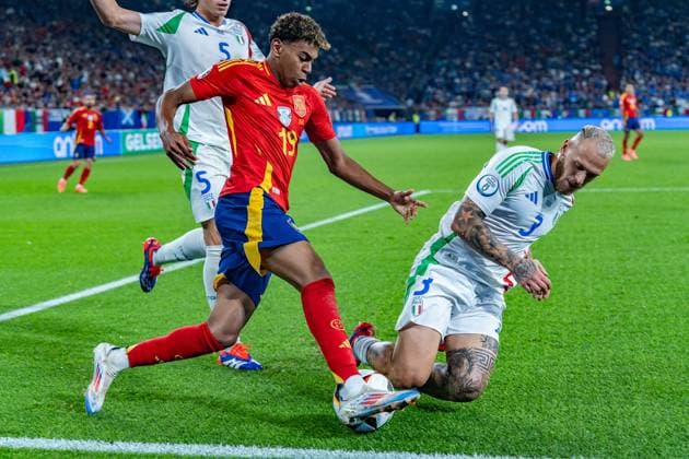 Lamine Yamal Spain, 19 Spain vs Italy, Men, Football, Matchday 2, EURO 2024, 20 06 2024, European Championship, Group B Spain vs Italy, Men, Football, Matchday 2, EURO 2024, 20 06 2024, European Championship, Group B Gelsenkirchen Copyright: xEibner-Pressefoto BahhoxKarax EP_SPA