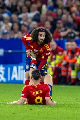 Spain v Italy - UEFA EURO, EM, Europameisterschaft,Fussball 2024 Marc Cucurella, Fabian Ruiz are playing during the UEFA Euro 2024 Group B match between Spain v Italy, at the Arena AufSchalke Gelsenkirchen in Gelsenkirchen, Germany, on June 20, 2024. Gelsenkirchen Germany  Copyright: xAndrzejxIwanczukx originalFilename:iwanczuk-spainvit240620_npegO.jpg