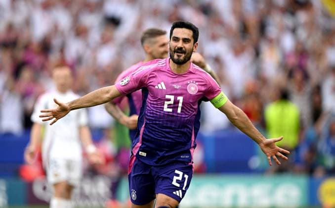 Soccer Euro 2024 Group A 19 06 2024 Germany Hungary Germany cheering after the goal to 2 0, goal scorer Ilkay Guendogan
